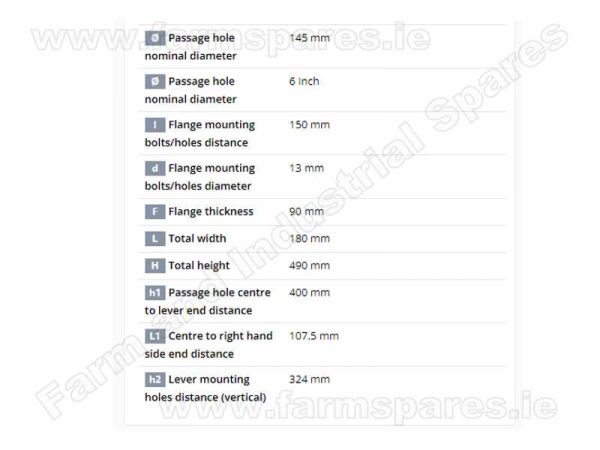 gate valve flanged 6” with spring return ram-Farm-and-Industrial-Spares-Mallow