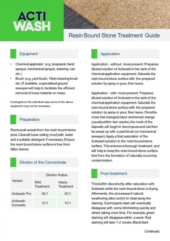resin bound stone treatment guide farm industrial spares cover